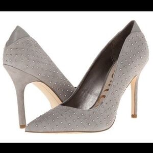 Sam Edelman Dean Gray Pointed-Toe Stiletto Heels Size 8
